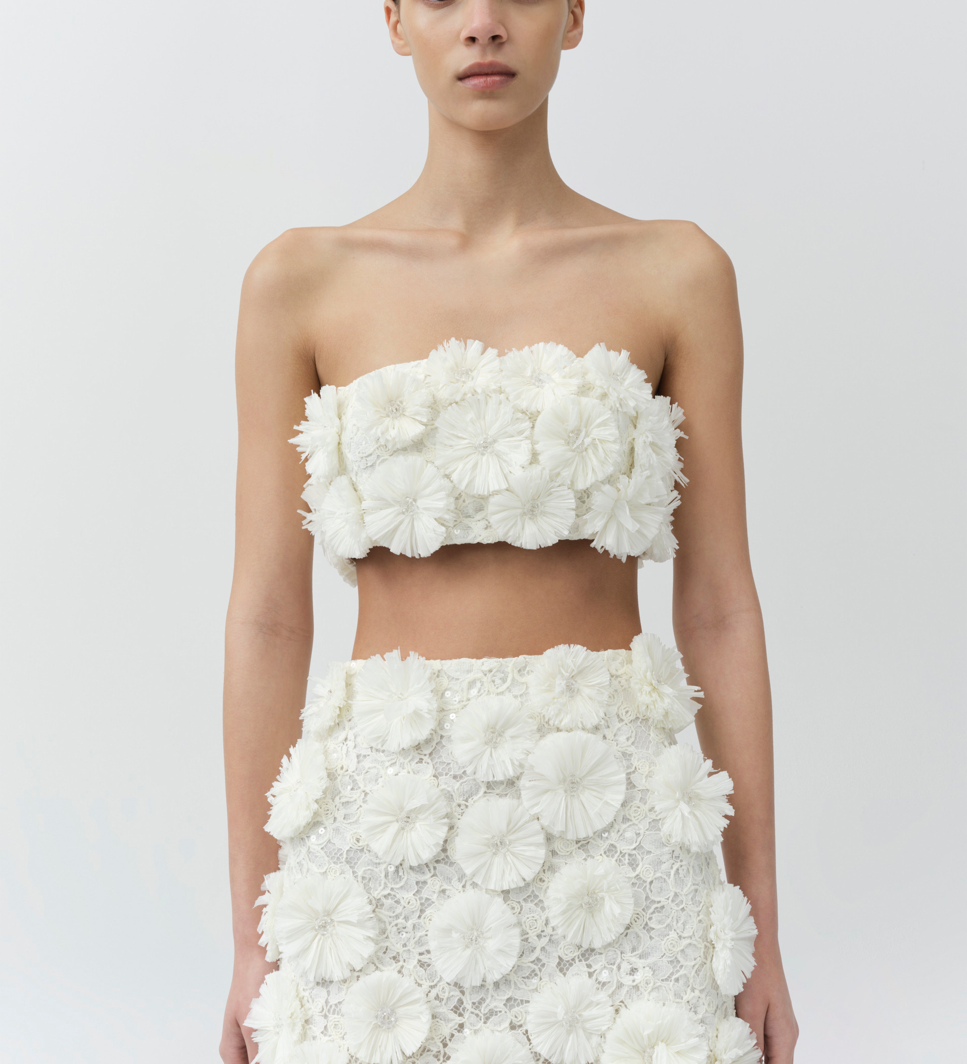 Simkhai - Delia Floral Raffia Bra Top
