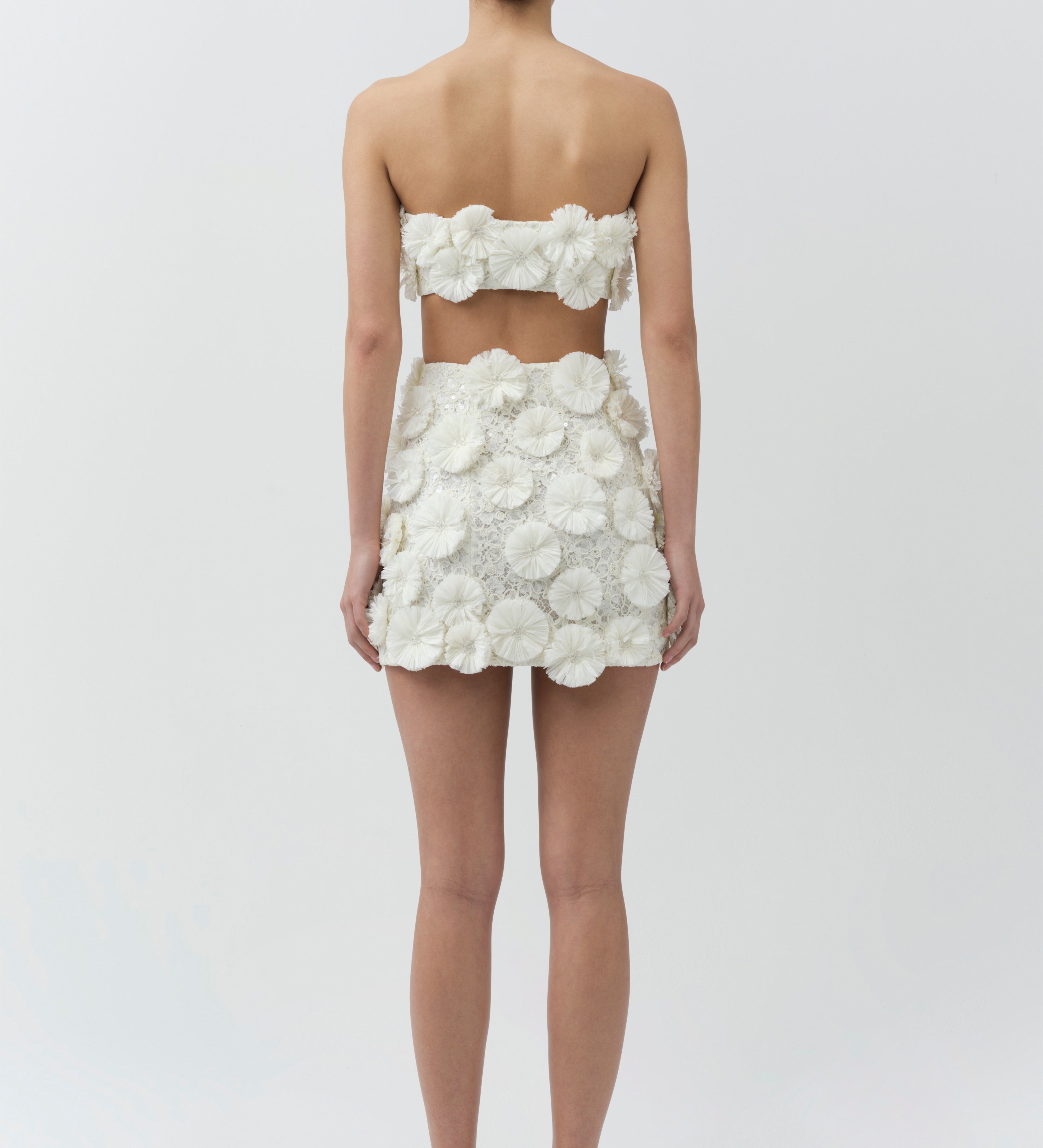 Simkhai - Nolia Floral Raffia Mini Skirt
