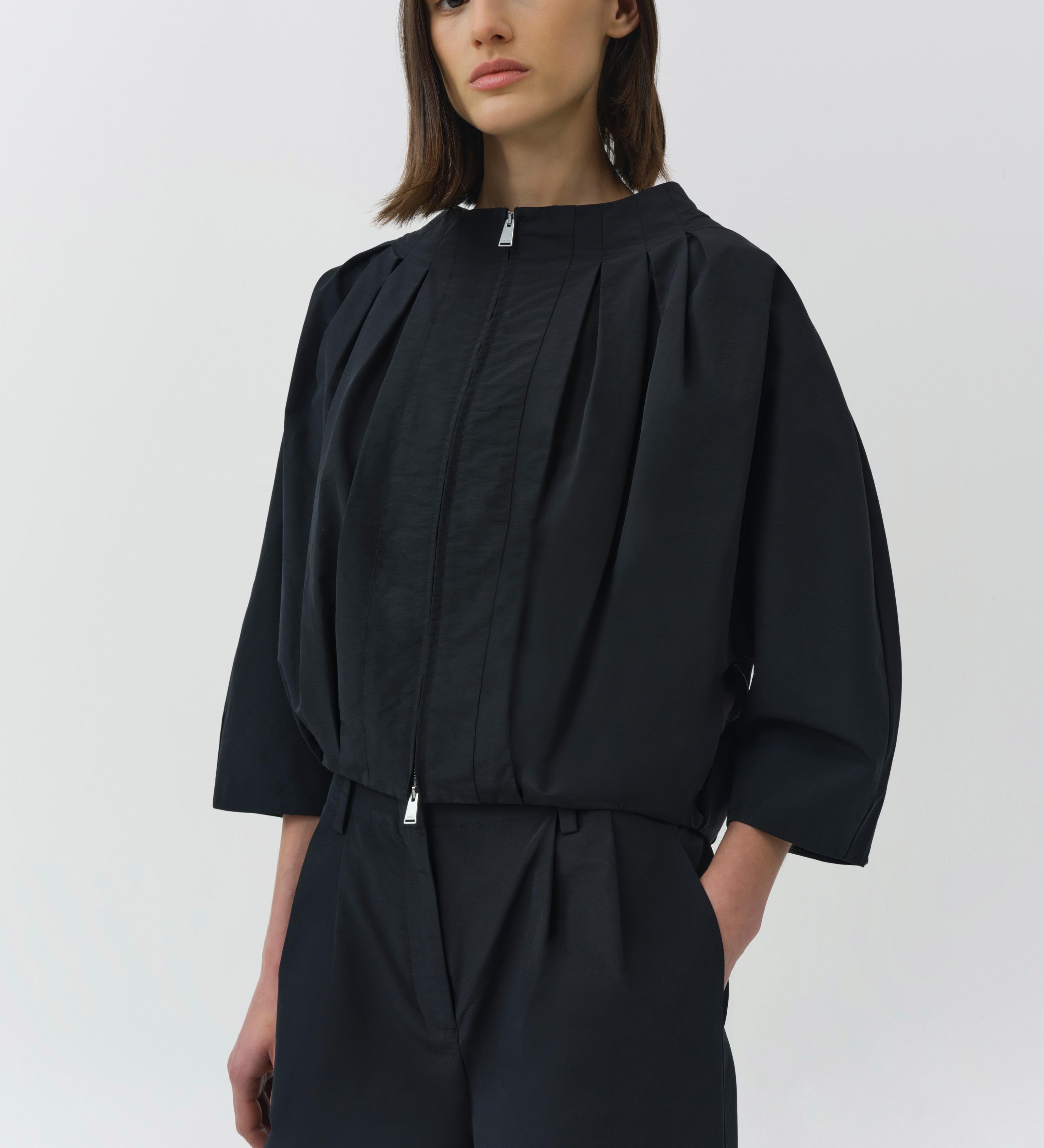 Simkhai - Jess Pleated Cotton Faille Jacket