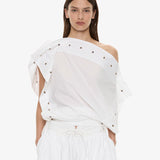 Christopher Esber - Spiral Stone Snap Poplin Top