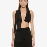 Christopher Esber - Silk Scarf Chain Bra Top