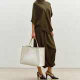 Metier - Chameleon 41 Oversized Diamond Jacquard Grey with Bianco