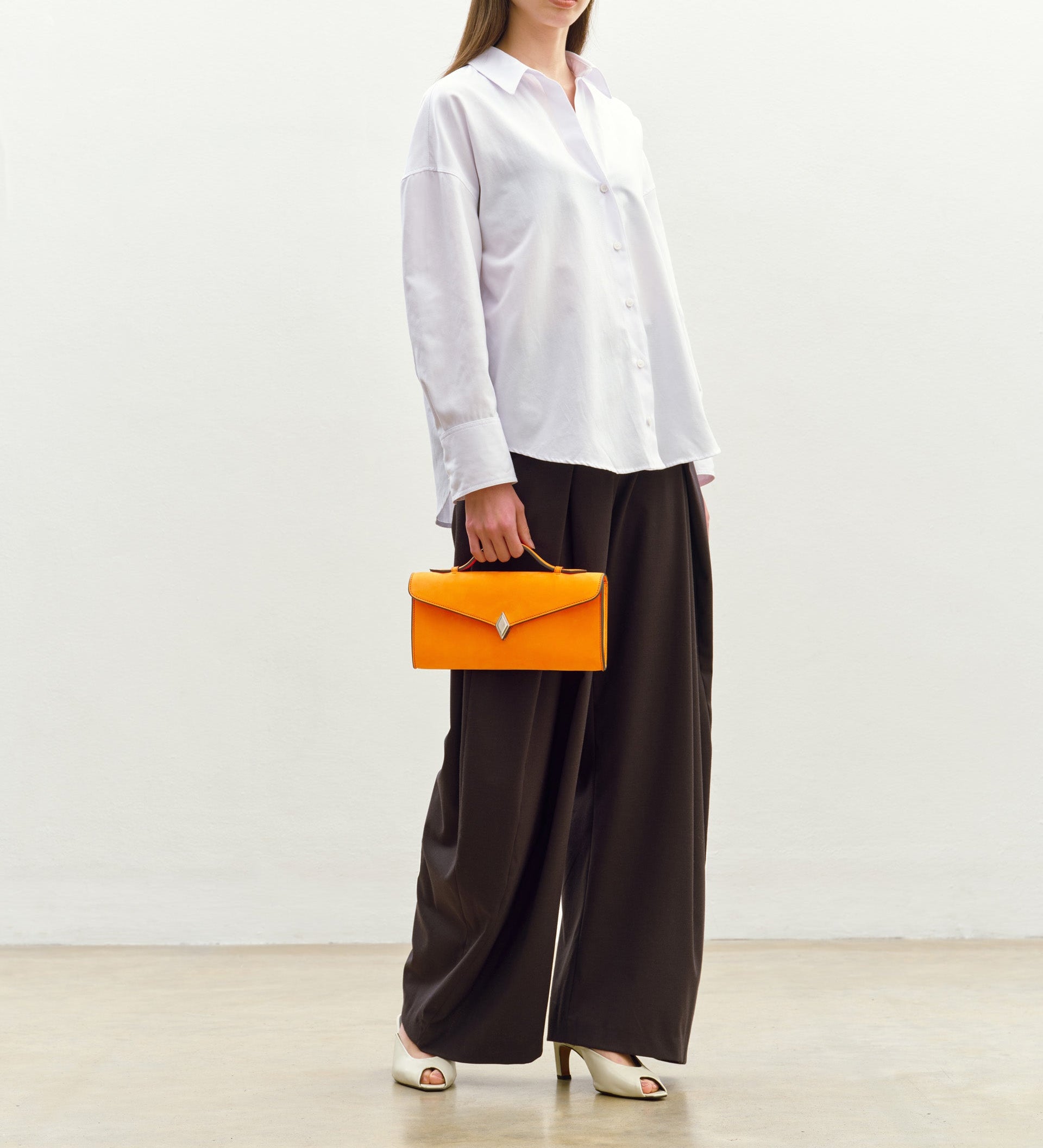 Metier - Edge Clutch Nubuck Tangerine