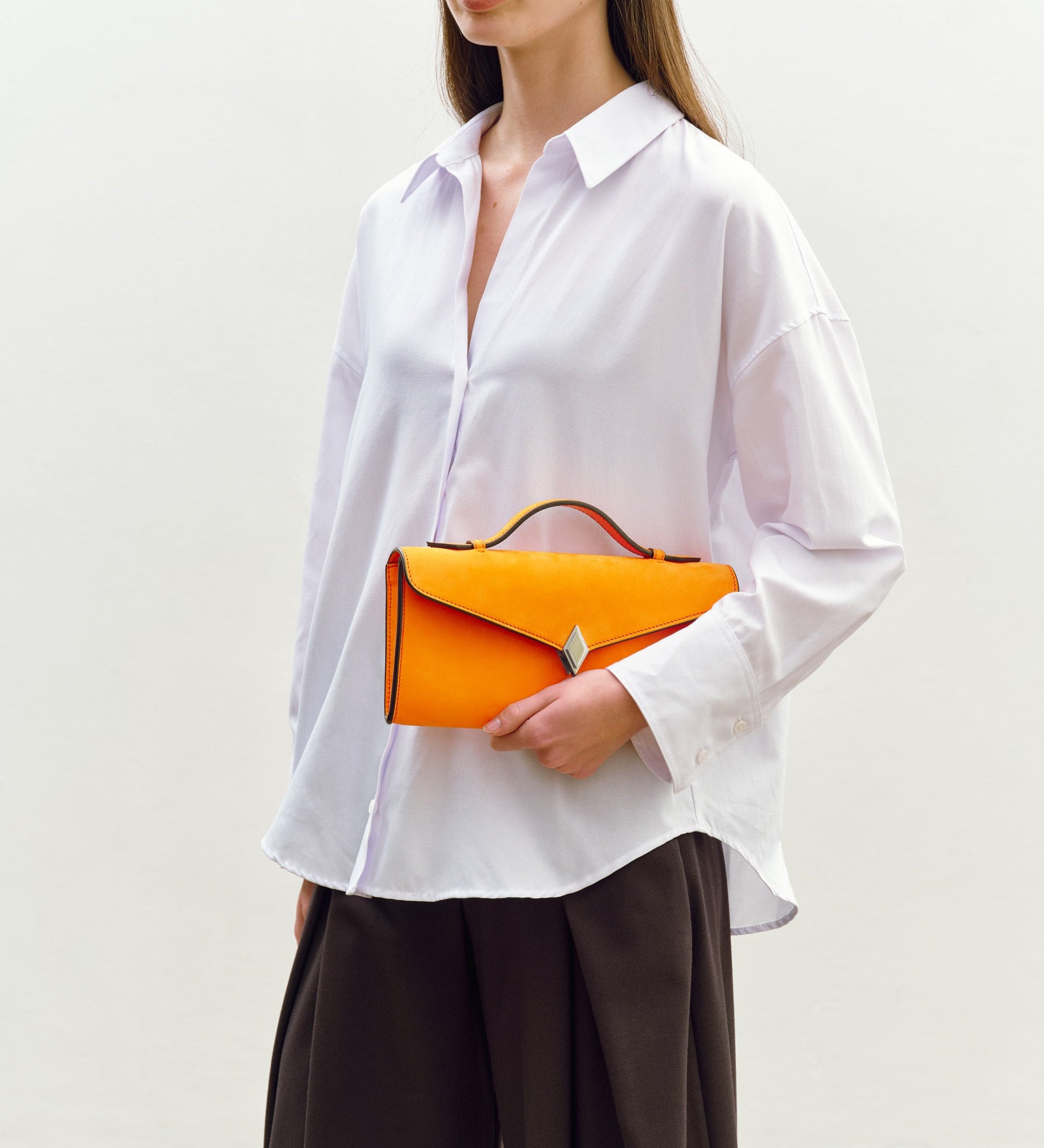 Metier - Edge Clutch Nubuck Tangerine