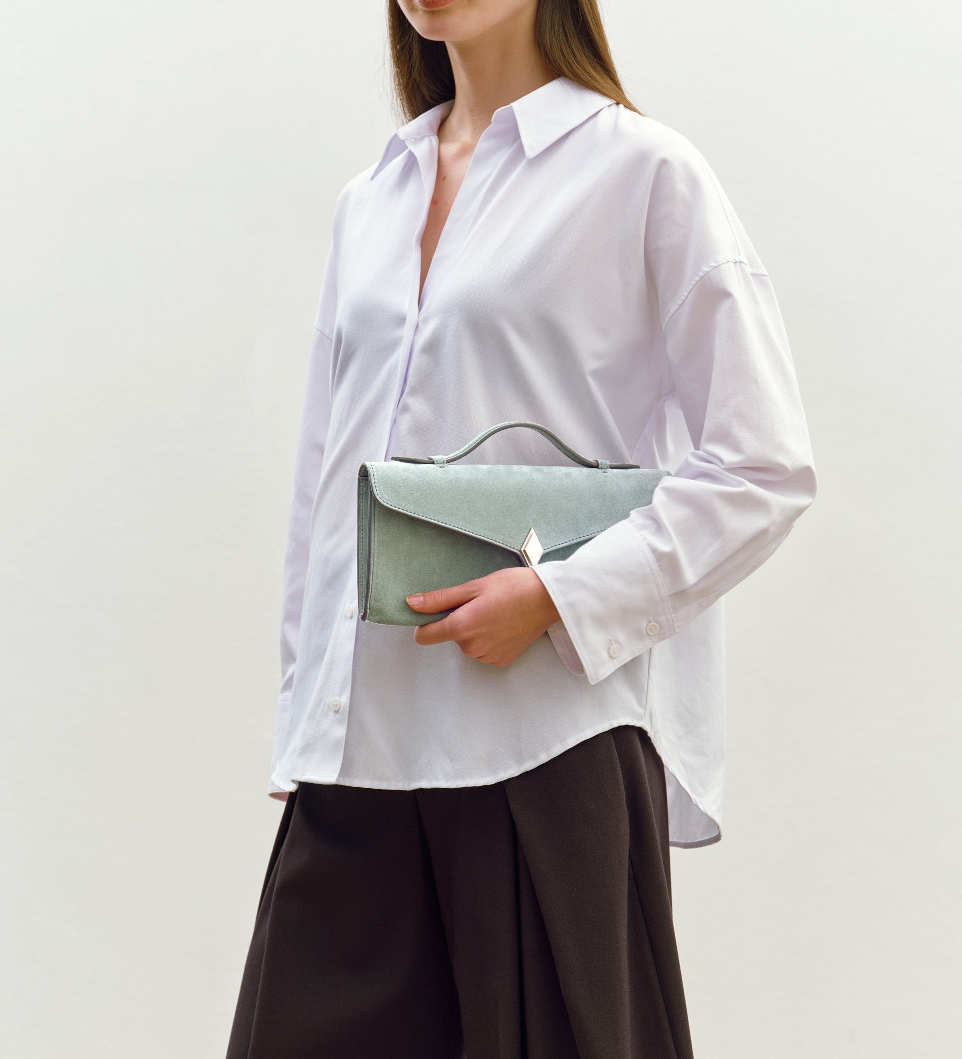 Metier - Edge Clutch Suede Terra