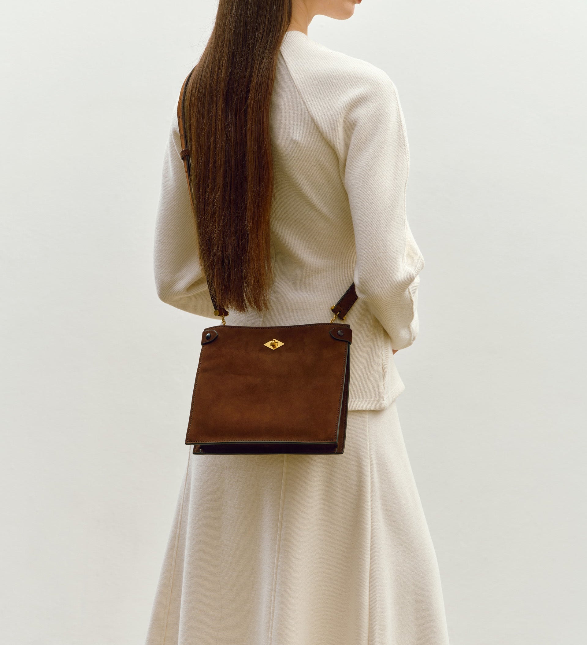 Metier - Stowaway Crossbody Nubuck Chestnut