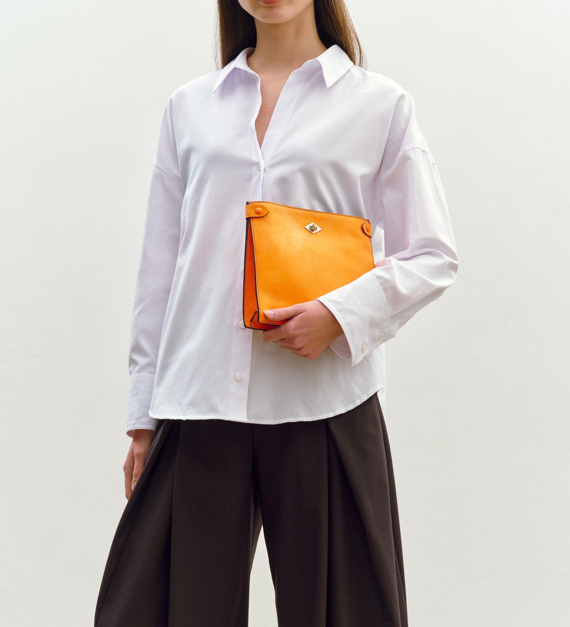 Metier - Stowaway Crossbody Nubuck Tangerine