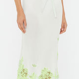 Christopher Esber - Hibiscus Embroidered Rib Skirt