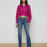 L'AGENCE - Seychelle Lace Cropped Blouse