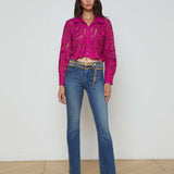 L'AGENCE - Seychelle Cropped Eyelet Blouse