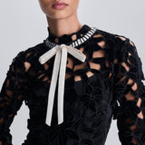 Simkhai - Thiora Velvet Embroidered Lace Midi Dress