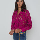 L'AGENCE - Seychelle Lace Cropped Blouse