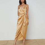 L'AGENCE - Amilia Silk Wrap Dress