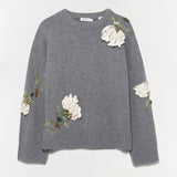 Simkhai - Dawna Floral Embellished Sweater