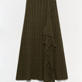 Simkhai - Kara Wool Fringe Midi Skirt