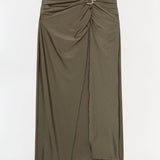 Simkhai - Kora Satin Wrap Midi Skirt