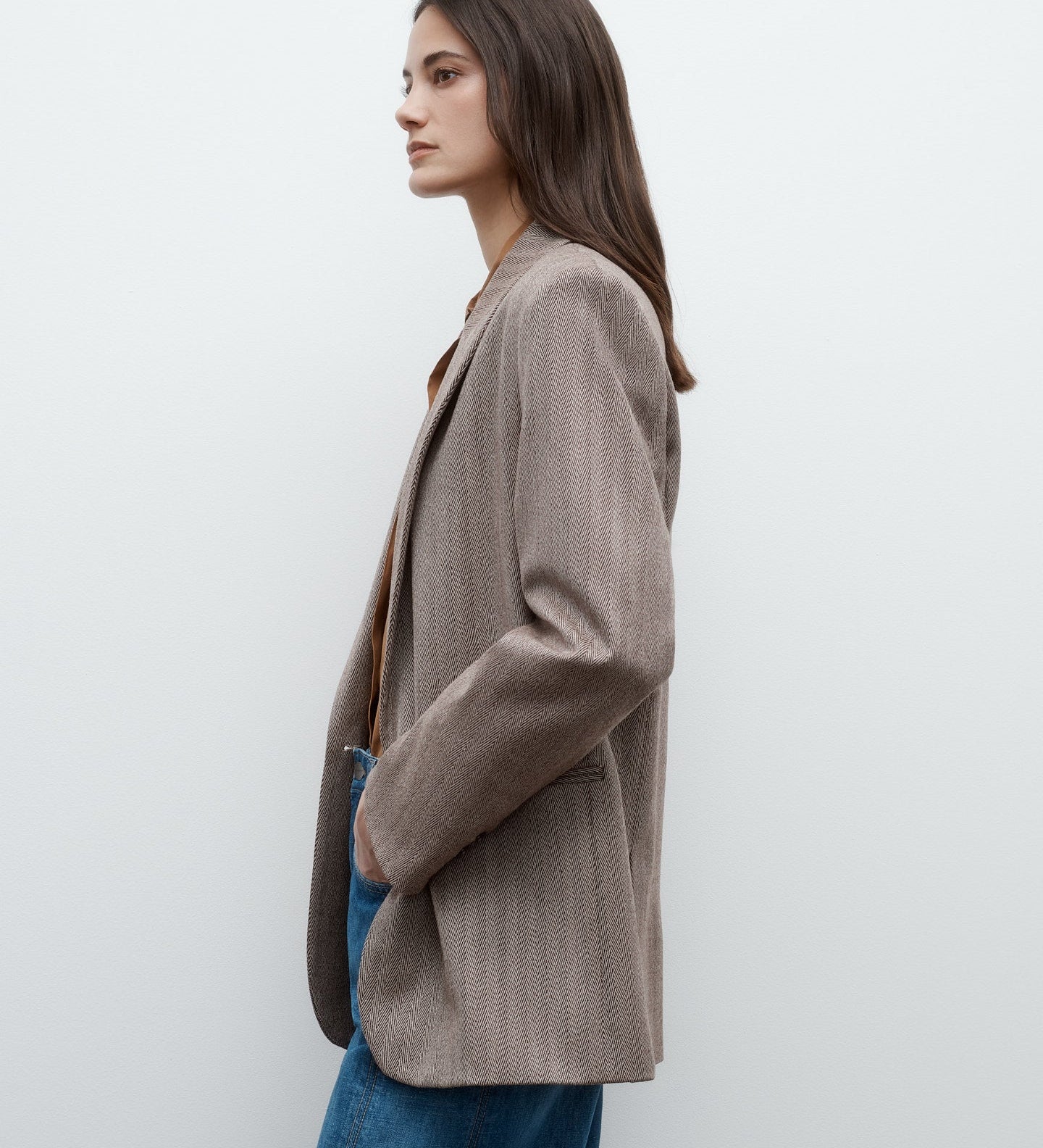 TWP - Girl Boy Girl Blazer in Chevron Wool