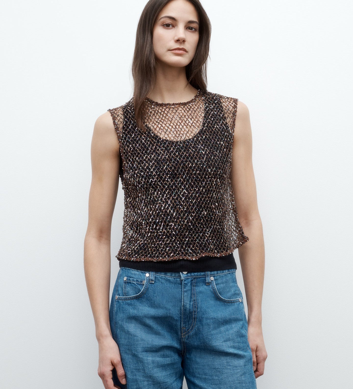 TWP - Chloe Top with Sequin on Netting
