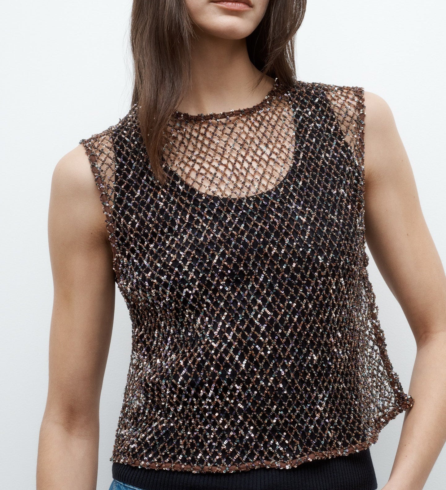 TWP - Chloe Top with Sequin on Netting