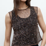 TWP - Chloe Top with Sequin on Netting