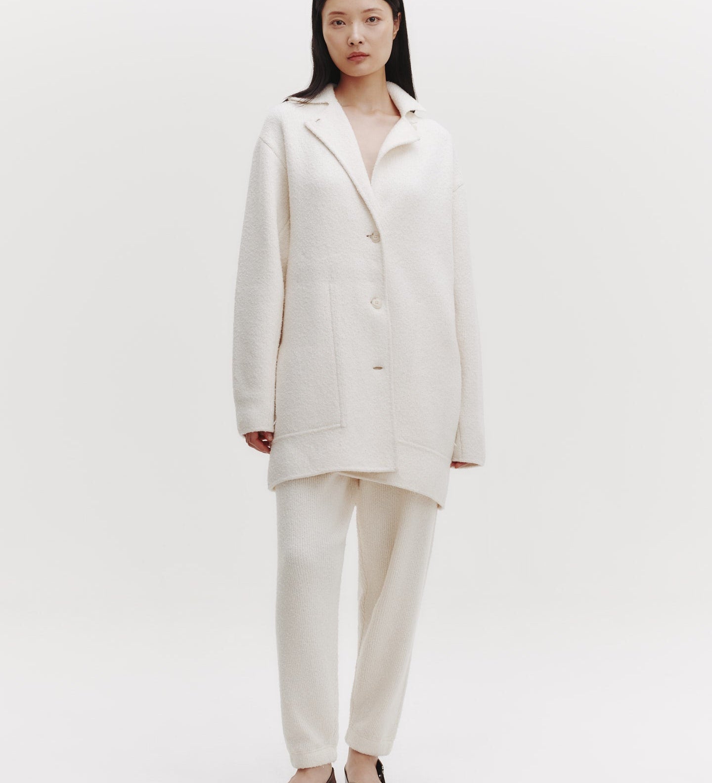 TWP - Car Coat in Nubby Cashmere Silk