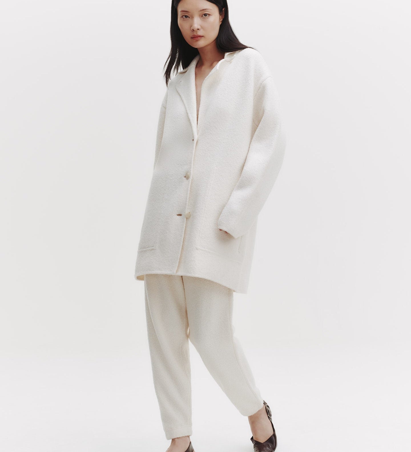 TWP - Car Coat in Nubby Cashmere Silk