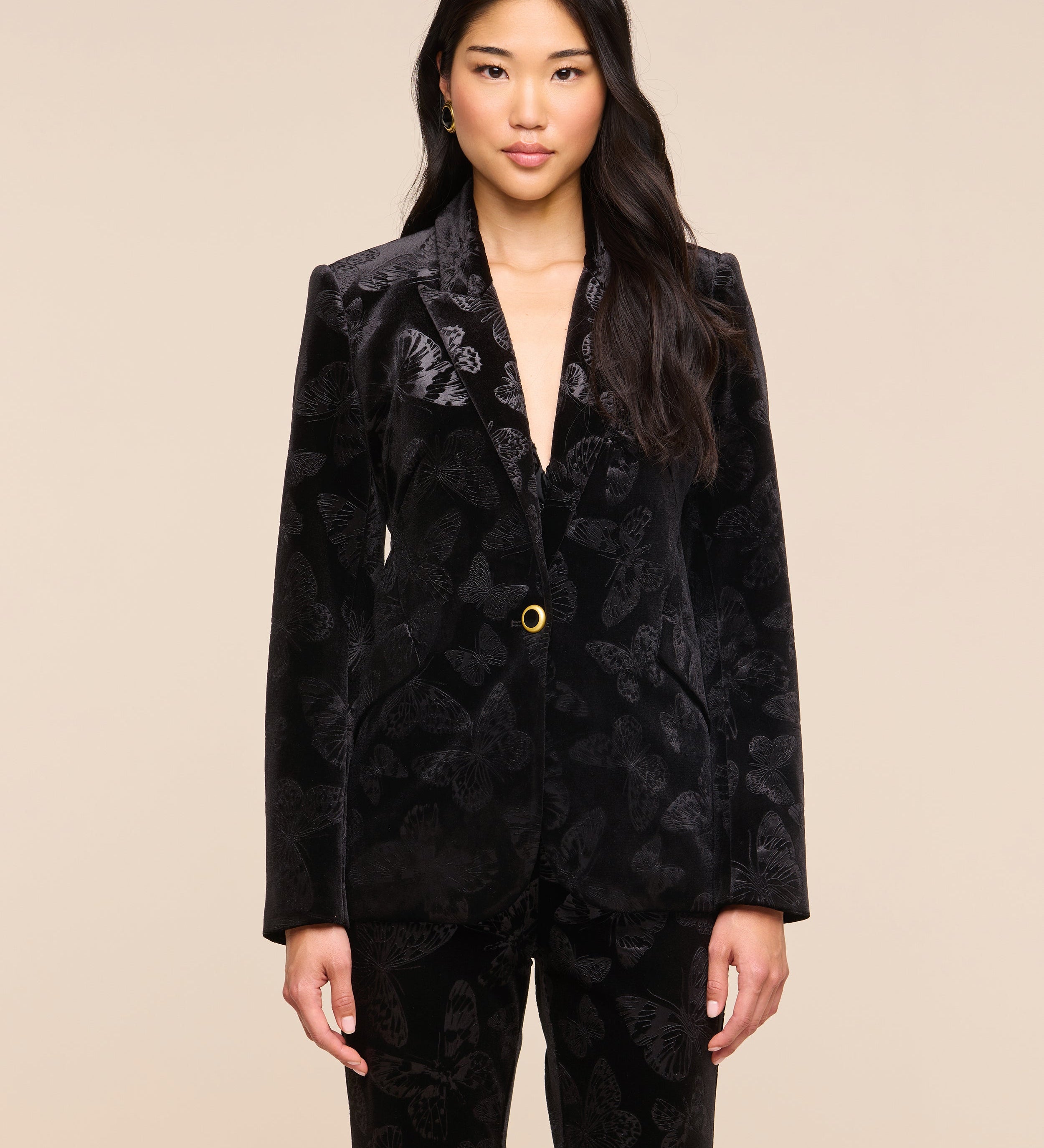 L'AGENCE - Chamberlain Velvet Blazer
