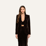 L'AGENCE - Chamberlain Velvet Blazer