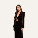 L'AGENCE - Chamberlain Velvet Blazer