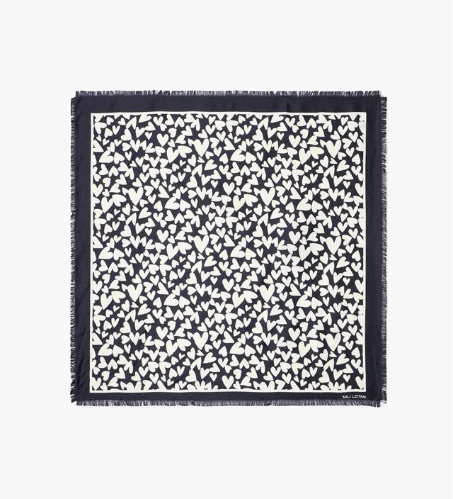 Nili Lotan - HEART SILK TWILL SCARF