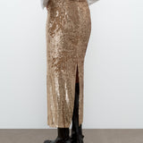 TWP - Gwyneth Skirt in Stripe Sequin Mesh