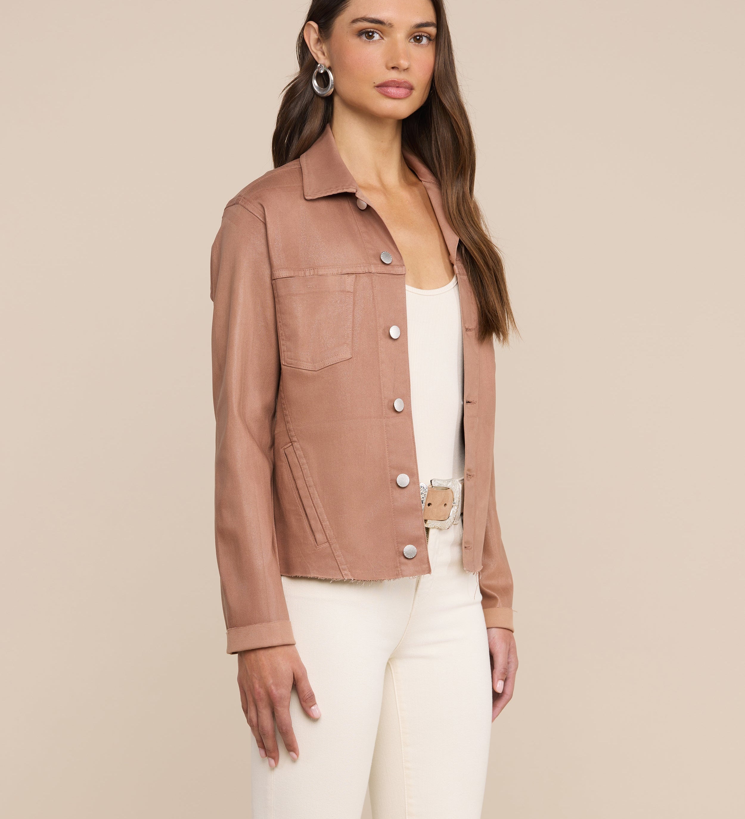 L'AGENCE - Janelle Coated Jean Jacket