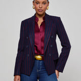 L'AGENCE - Kenzie Pinstriped Blazer