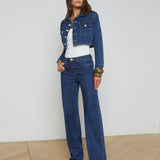 L'AGENCE - Genevie Cropped Denim Jacket