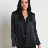 L'AGENCE - Colin Silk Charmeuse Blazer