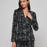 L'AGENCE - Colin Sequined Tweed Blazer