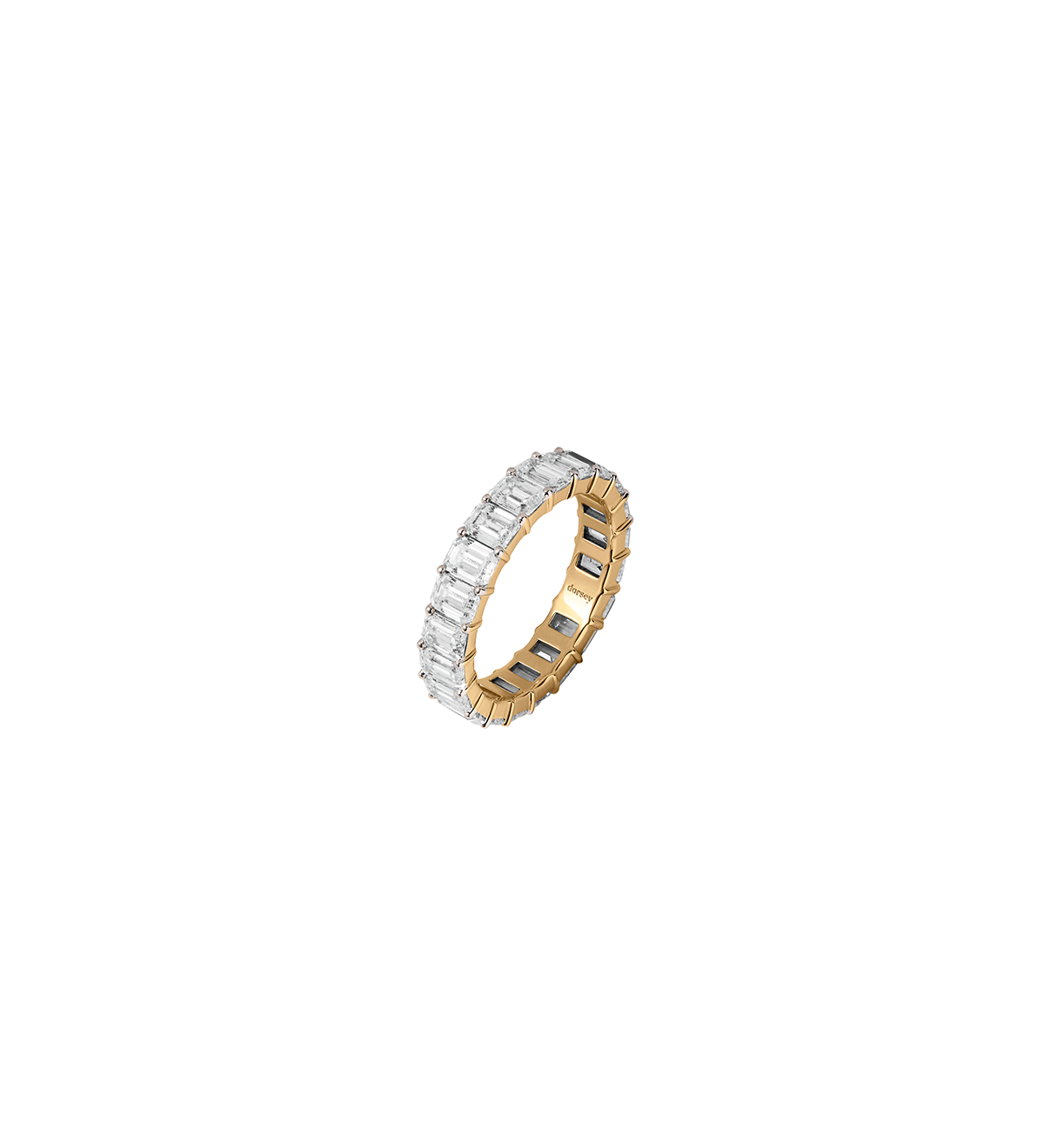 Dorsey - 14K EMERALD CUT ETERNITY BAND IN LAB DIAMOND, 14K YELLOW GOLD