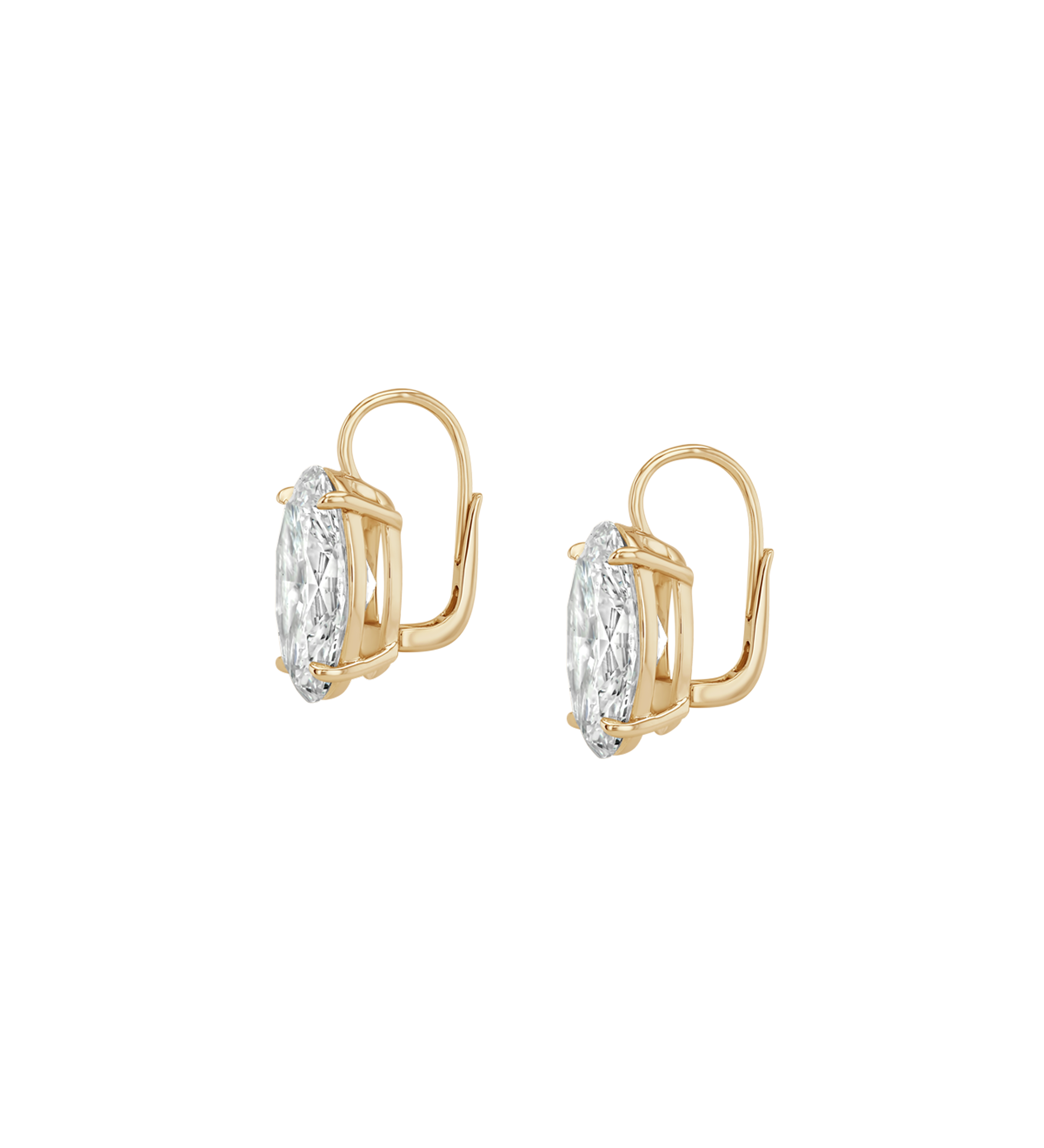 Dorsey - 14K MARIE OVAL - CUT EARRINGS IN LAB DIAMOND, 14K YELLOW GOLD