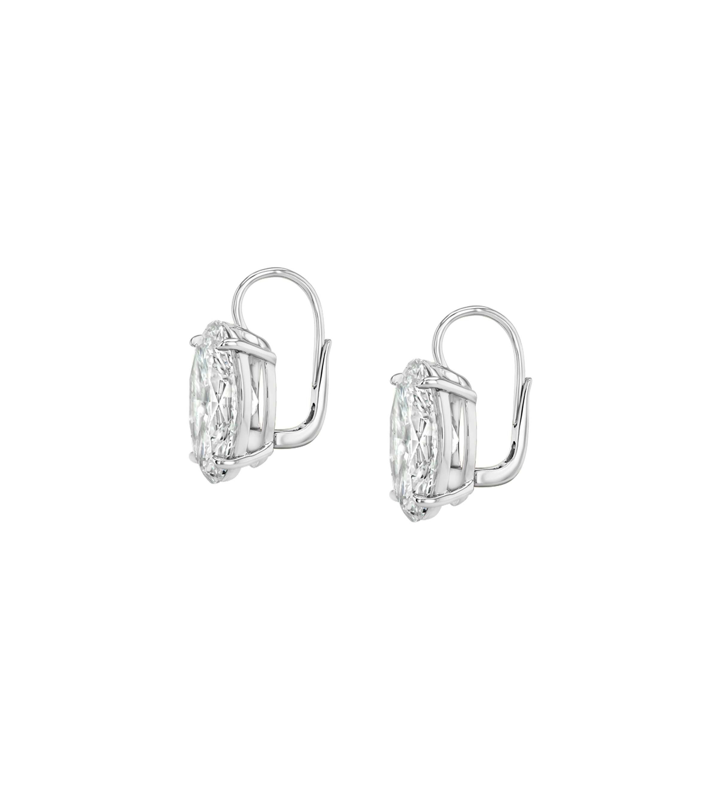 Dorsey - 14K MARIE OVAL - CUT EARRINGS IN LAB DIAMOND, 14K WHITE GOLD