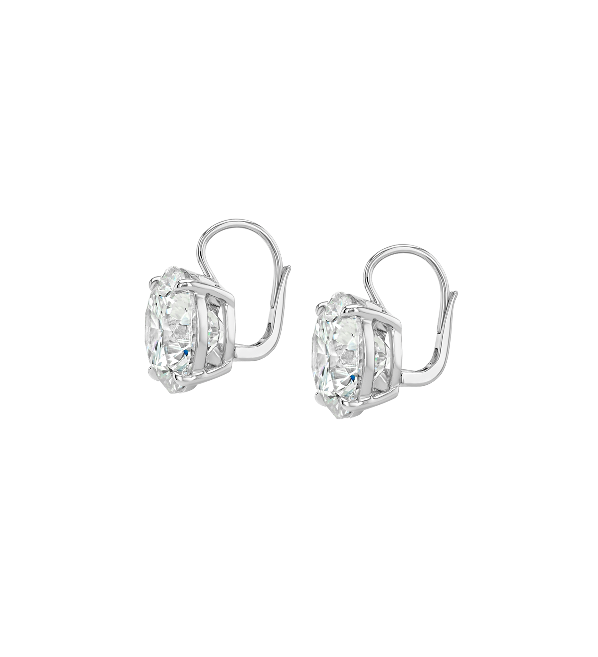 Dorsey - 14K MARIE ROUND - CUT EARRINGS IN LAB DIAMOND, 14K WHITE GOLD