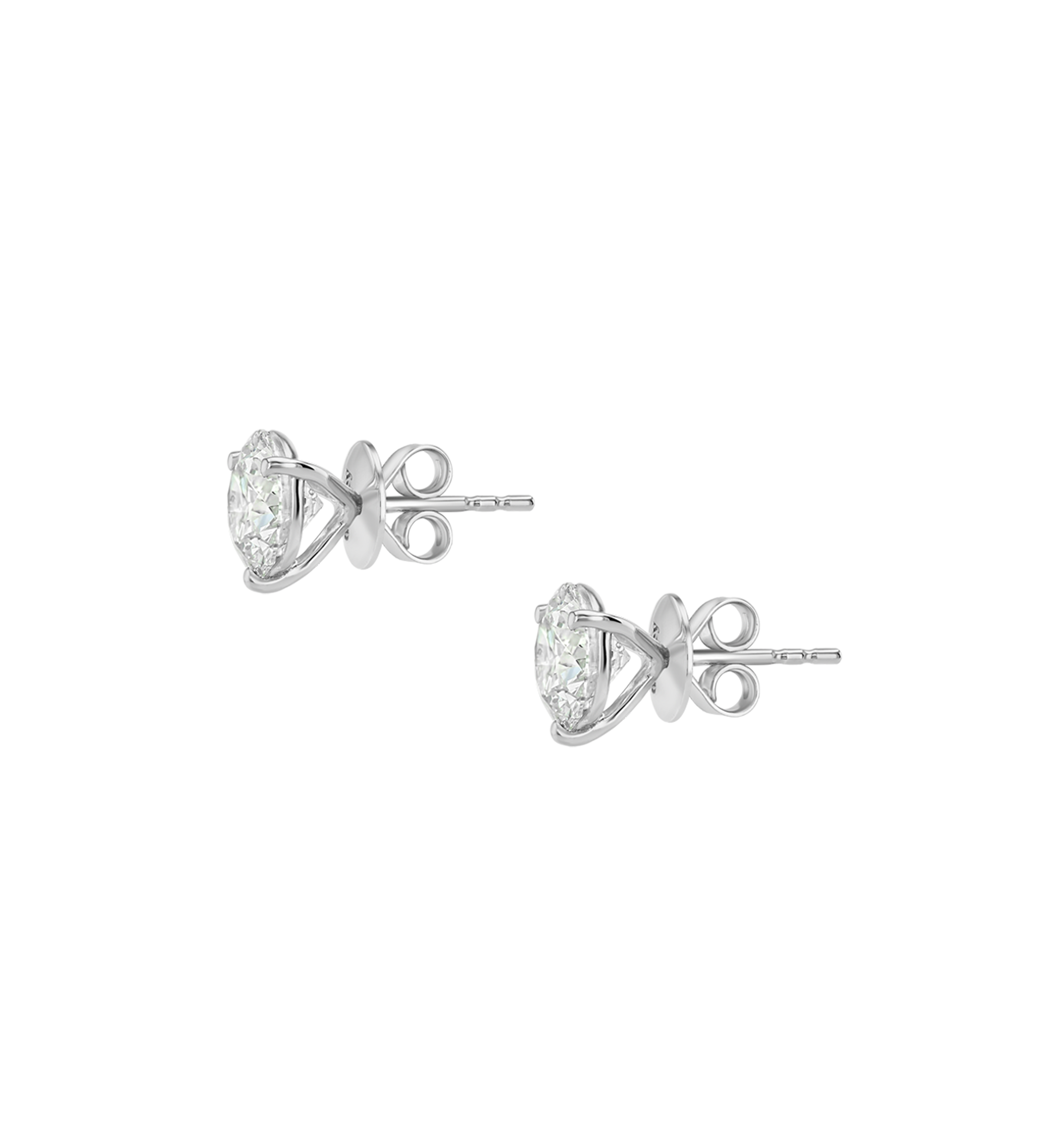 Dorsey - 14K OVERSIZED MARTINI STUD EARRINGS IN LAB DIAMOND, 14K WHITE GOLD