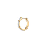Dorsey - 14K PAVÉ HUGGIE EARRING IN LAB DIAMOND, 14K YELLOW GOLD