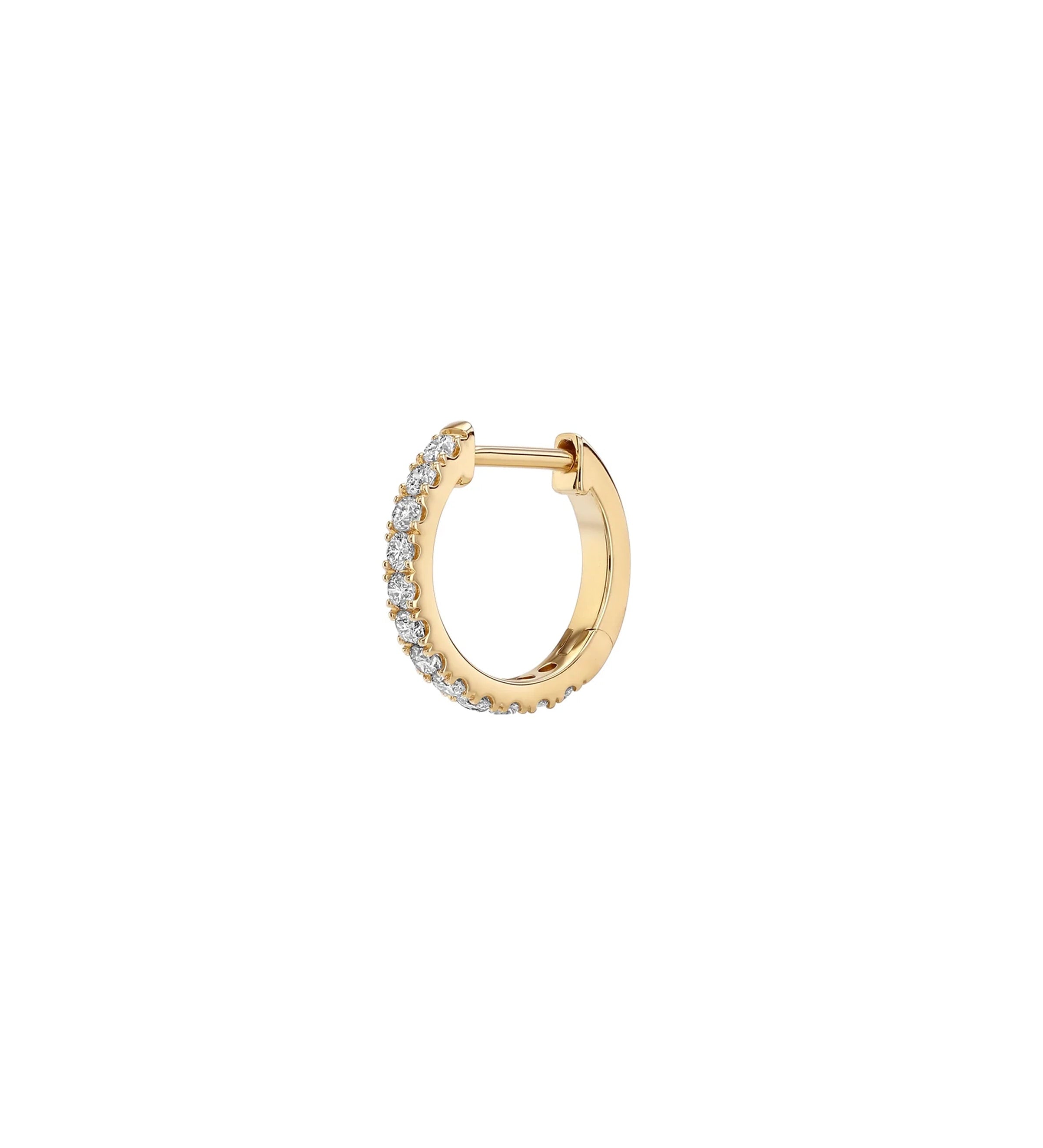 Dorsey - 14K PAVÉ HUGGIE EARRING IN LAB DIAMOND, 14K YELLOW GOLD