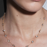 Dorsey - 14K CLEMENCE NECKLACE IN 7.50CTS LAB DIAMOND, 14K WHITE GOLD