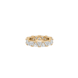 Dorsey - THEODORA TRILLION - CUT ETERNITY BAND IN MOISSANITE, GOLD VERMEIL