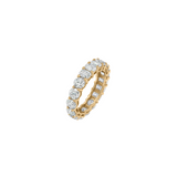 Dorsey - DEMI ROUND AND EMERALD - CUT ETERNITY BAND IN MOISSANITE, GOLD VERMEIL