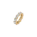 Dorsey - THEODORA TRILLION - CUT ETERNITY BAND IN MOISSANITE, GOLD VERMEIL