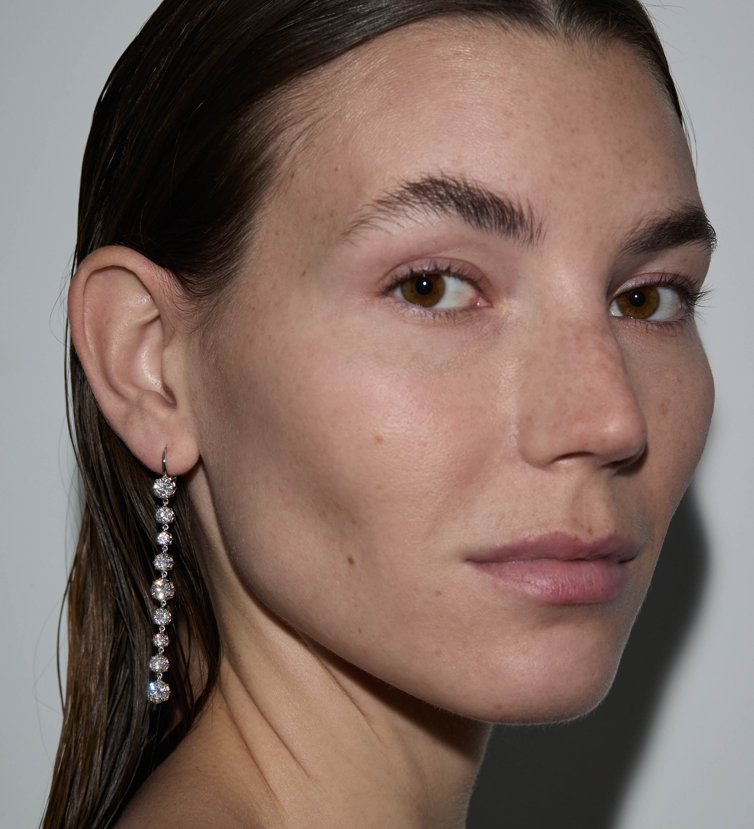 Dorsey - JOSEPHINE RIVIÈRE EARRINGS IN MOISSANITE, GOLD VERMEIL
