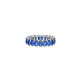 Dorsey - 14K OVAL - CUT ETERNITY BAND IN LAB BLUE SAPPHIRE, 14K WHITE GOLD