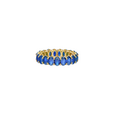 Dorsey - OVAL - CUT ETERNITY BAND IN LAB BLUE SAPPHIRE, GOLD VERMEIL